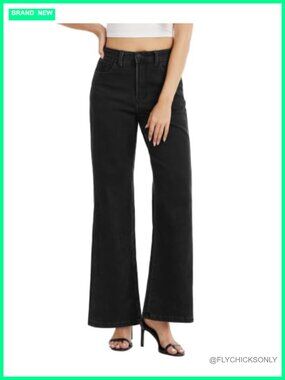 High Waisted Wide Leg Jeans Stretchy Denim Pants